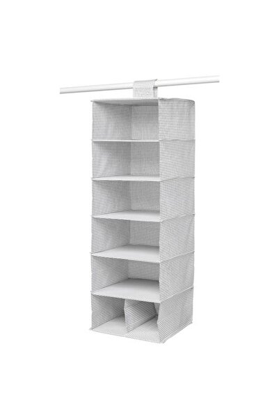 IKEA منظم خزانة مزود بمقصورات داخلية مقاس 30x30x90 سم لون أبيض-رمادي منظم مزو...