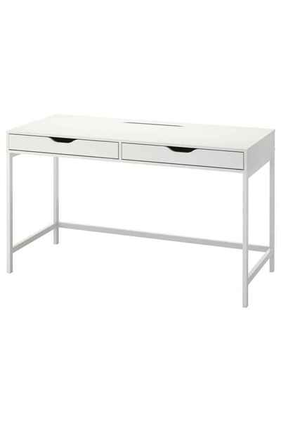 IKEA ALEX Çalışma Masası, 2'li Stoper Çekmeceli, 132x58 cm