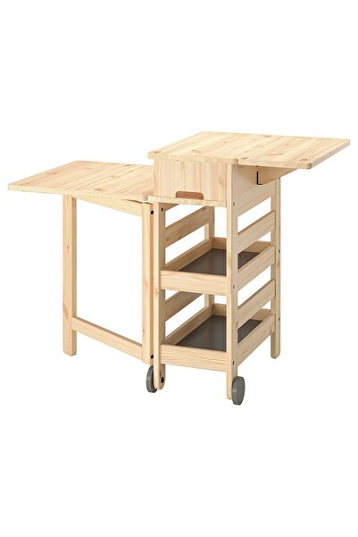 IKEA Taşınabilir, Katlanır Mutfak Masası, Çam, 1-2 Kişilik, Katlanabilir