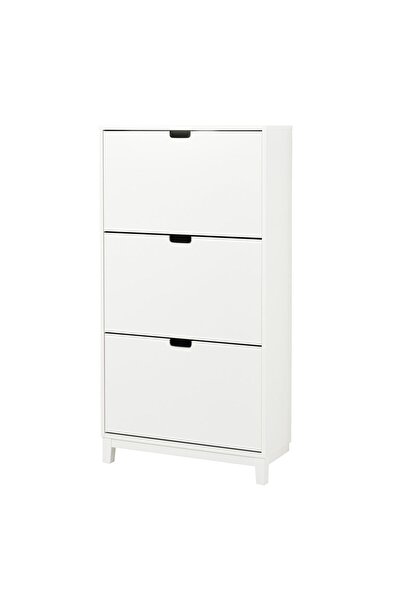 IKEA Ayakkabı Dolabı, Beyaz,  3 Bölmeli, Genişlik: 79 cm  Derinlik: 29 cm  Yü...