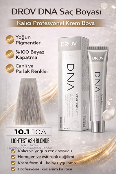 DROV KOZMETİK DNA Saç Boyası Kalıcı Profesyonel Krem Boya – Yoğun Pigment & P...