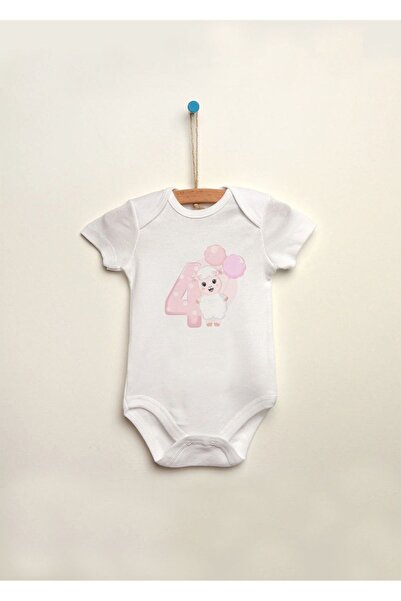 MODA 4-Month-Old Printed 100% Cotton Snap Fastener Baby Bodysuit Undershirt J...