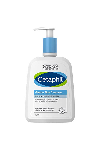 Cetaphil Gentle Skin Cleanser 500ml for All Skin Types, 500ml Pump Bottle