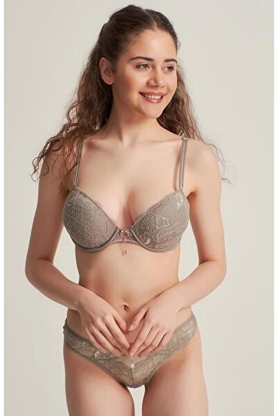 Le Jardin 5040-B Supported-Balanced Silicone Stone Bra Set