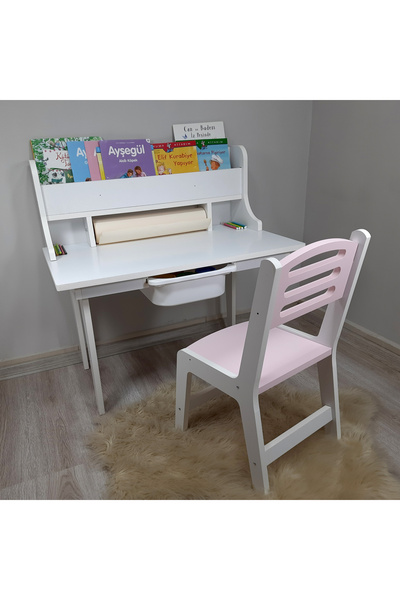 ELS Aktivite Masa Sandalye Takımı, 2-7 Yaş-(Plastik Çekmece Pakete Dahil Deği...