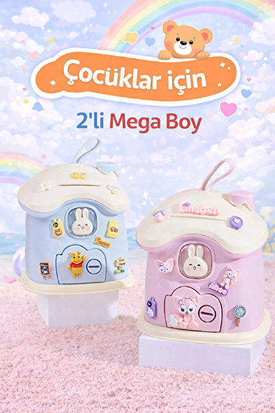 Berdina Home 2 Adet Mega Boy Sevimli Kawai Tarz Mavi Pembe Renk Ev Baca Kumba...