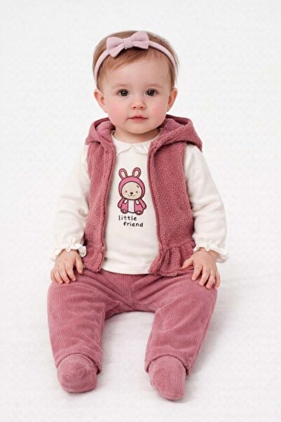 MAYORAL Baby Tracksuit Vest Set Pomegranate Flower