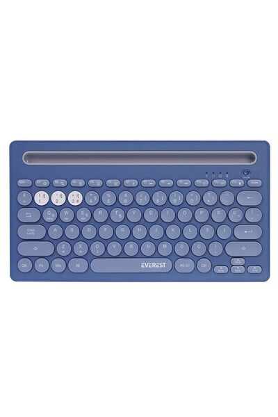 Everest / Everest KB-BT84 Mavi/Gri Bluetooth Ultra İnce+Şarjlı Q Mac/Win/Andr...