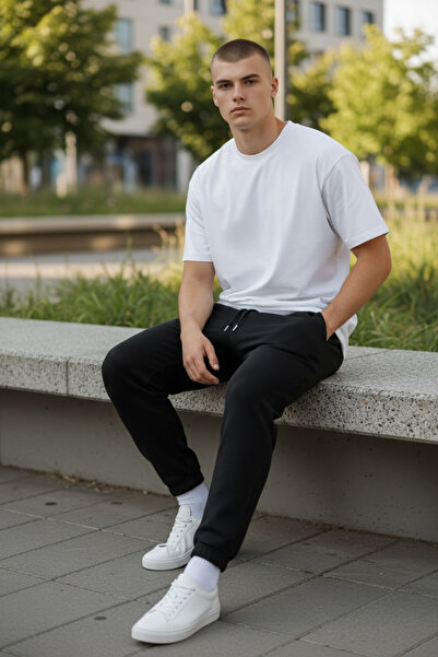 Arwen Fashion Φούτερ παντελόνι JOGGER από χοντρό ύφασμα με 3 κλωστές, ΟΥΝΙΣΕΞ