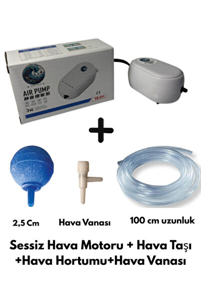Poyel Decor Sessiz Hava Motoru - Hava Taşı- Hava Hortumu Set