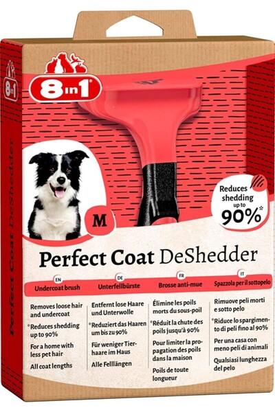 8in1 مشط Perfect Coat DeShedder Furminator للكلاب متوسط ​​الحجم