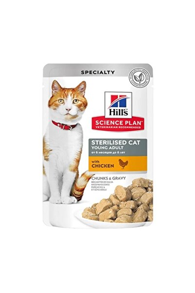 Hill's SCIENCE PLAN Gravy Sterilesed Kısırlaştırılmış Tavuklu Yaş Kedi Maması...