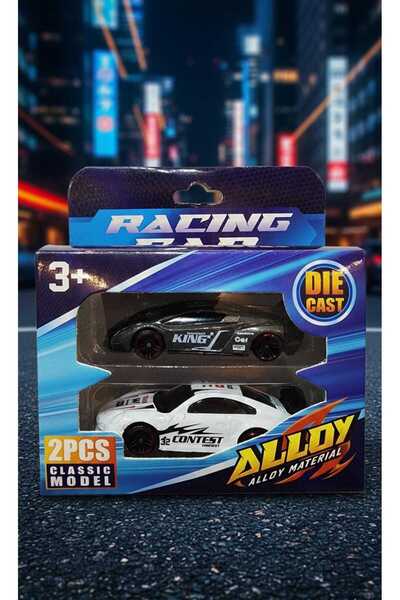 Generic SNK AlloycarGrayWhite2 Metal Racing Car – Die-Cast Toy Car, Multi-Col...