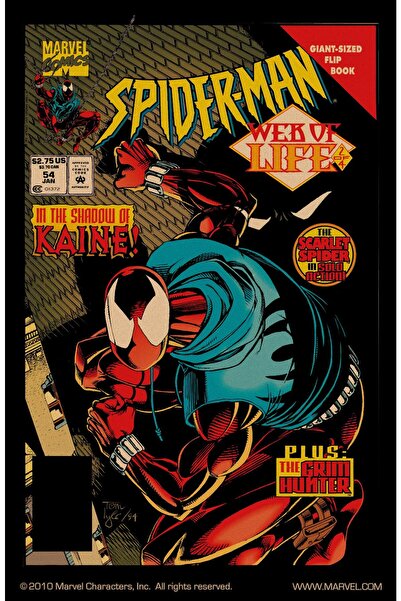 Caph Design Spiderman Çizgi Roman Kapağı Vintage Kraft Poster - 33x48cm