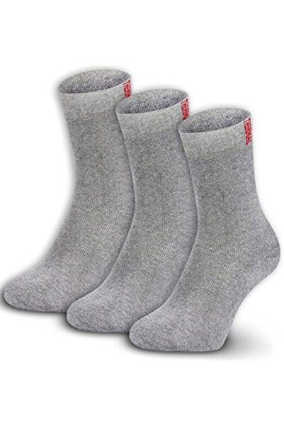 shoticaret Kalın Kışlık Çorap Termal Çorap, Kadın Ve Erkek, 3'lü Paket, GRİ ( Burun Dikişsiz )