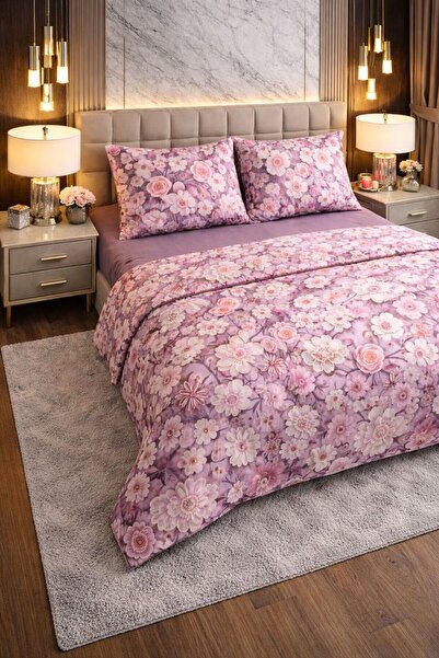 Madame Home Σετ κρεβατιού 5d διπλό με ελαστικό σεντόνι 200*220