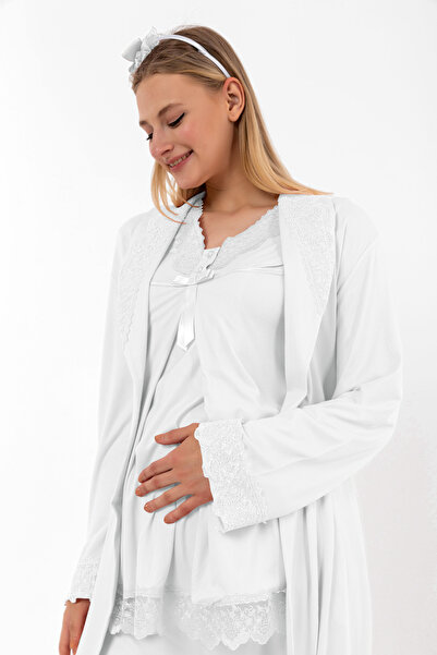 ByLohusa Βαμβακερό σετ πιτζάμες εγκυμοσύνης και μετά τον τοκετό με λειτουργία...