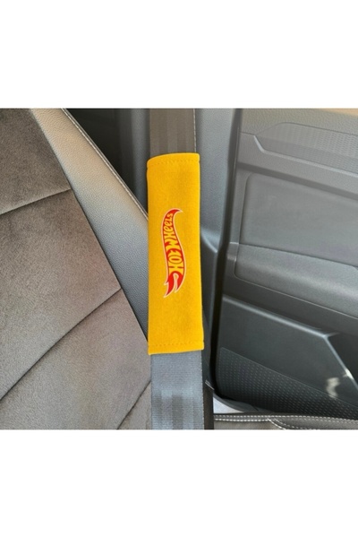 Asel HOTWHELS Sarı Emniyet Kemeri Pedi 2'li Oto Koltuğu Pedi