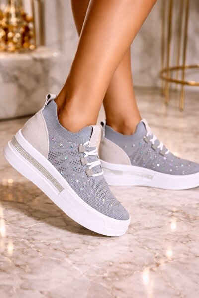 Giydim Gidiyor Спортивне взуття Napol з прихованою підбором та кристалами, сі...