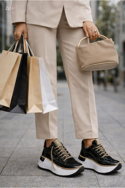 Giydim Gidiyor Спортни обувки Sandip Extreme с висок подмет, черни