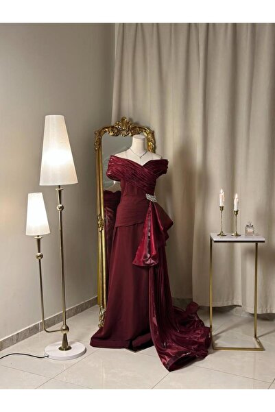 vanus fashion 6299 ~ فستان سهرة طويل لونين