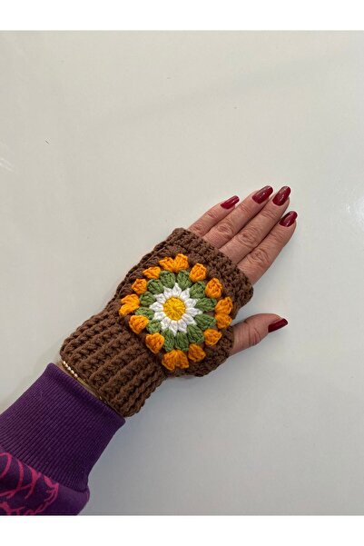 TrendYünEvi El Örgüsü Parmaksız Eldiven (coton)