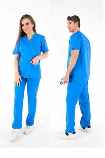 Uçak Medikal ROYAL MAVİ TERİKOTON TAKMA KOL TAKIM (LİKRASIZ KUMAŞ)