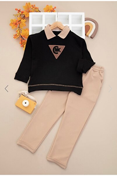 nazarbebe Set cu guler polo cu 2 fire pentru băieți cu vârsta între 5-11 ani ...