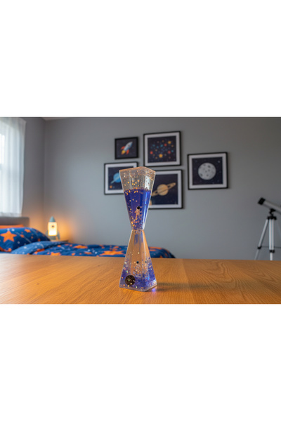 Eğlence Arenası Küçük Astronotun Uzay Saati (Sıvı Kum Saati)