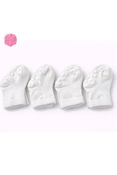 BRIDEIST WEDDING CO Non-Slip Sole Baby Socks |   Silicone Dotted Cotton White...