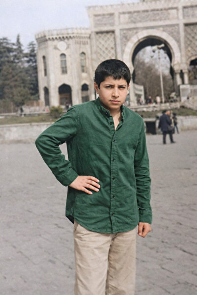 couis Πουκάμισο με γιακά, λικρά, πράσινο