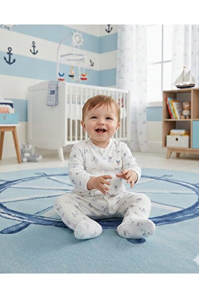 Caramell İncibaby 100% Cotton Marine Sailor Detailed Baby Boy Jumpsuit New Se...