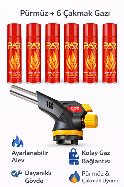 Janissary 6 Adet Çakmak Gazı – Çok Amaçlı Pürmüz Çakmak