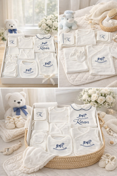 GAYE EV TEKSTİLİ 10'lu Set Ve 1 Adet 35x45 Nakışlı Yastık Kilifi Işlemeli Yen...