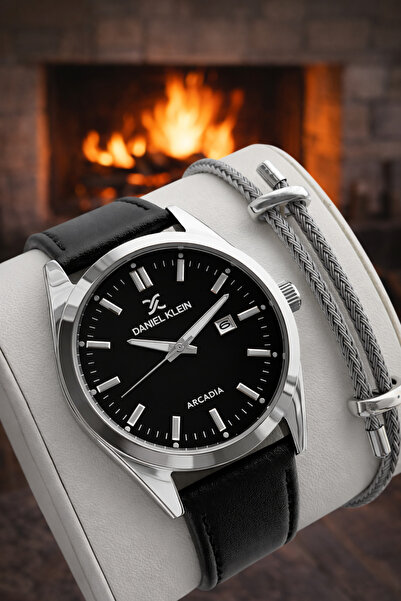 Daniel Klein Deri Kordon Takvimli Kadran 2 Yıl Garantili 3 Atm Dayanıklı Erke...