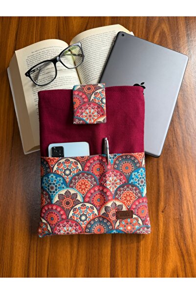 AKSESUARSEPETİ El Yapımı Etnik Desenli Cepli Kılıf Çanta, Tablet Kılıfı, Kita...
