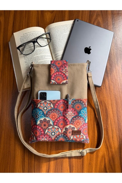 AKSESUARSEPETİ El Yapımı Cepli, Taşıma Askılı, Kılıf Çanta, Tablet Kılıfı, Ki...