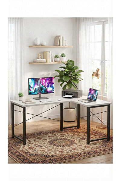 Luxury Home L-Shaped Computer Desk, Corner Desk, Home Writing Workstation EI-103