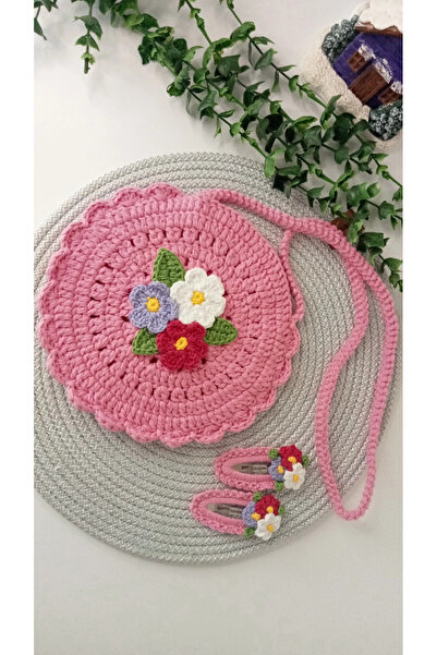ESM HOBİ TASARIM Amigurumi kız çocuk çantası