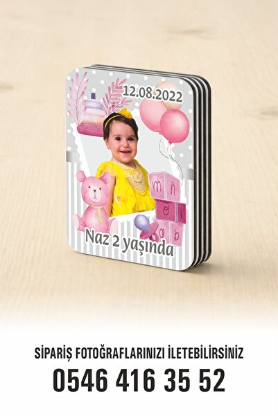 reklamatolye Kişiye Özel Resimli Doğum Günü Magneti 10 Temalı 7x5 Cm 10 Adet