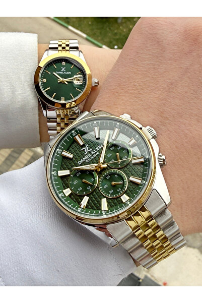 Daniel Klein Kadranı Yeşil Çift Kol Saati