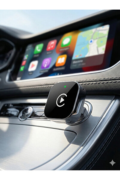 Zilvana 2'si 1 Arada Kablosuz CarPlay ve Android Auto Adaptörü - USB/Type-C D...