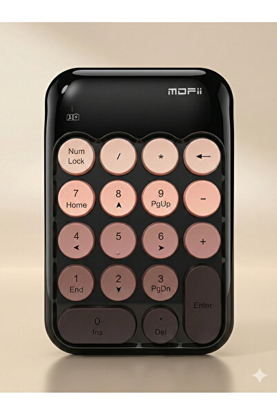 Zilvana Klyvera MOFii Kablosuz Sayısal Tuş Takımı USB Alıcılı Numpad Pembe Siyah