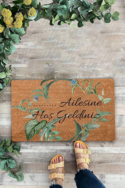 Valerine Life Mavi Papatya Yaprak Kişiye, İsme ve Aileye Özel Hoş Geldiniz Ka...