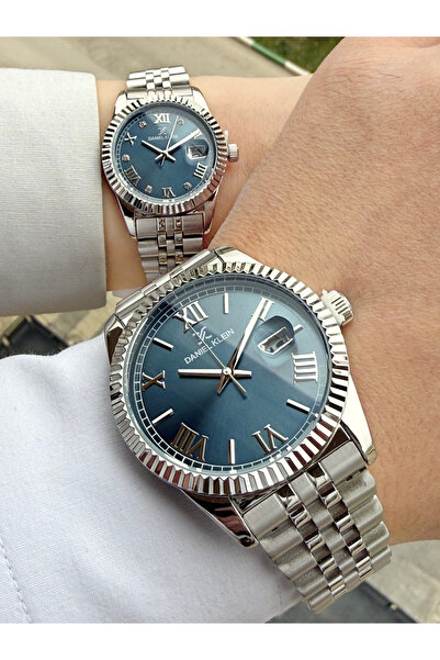 Daniel Klein Kadranı Açık Mavi Hediye Paketli Sevgili Çift Kol Saati