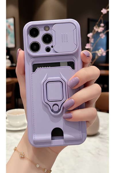 TechTrove iPhone 14 Pro Max Kılıf Kamera Koruma Sürgülü Kartvizitli Kartlıklı...