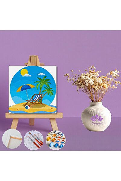 LİLYHOBBYLAND Mini Sayılarla Boyama Kiti 20x20 cm Yaz Esintisi