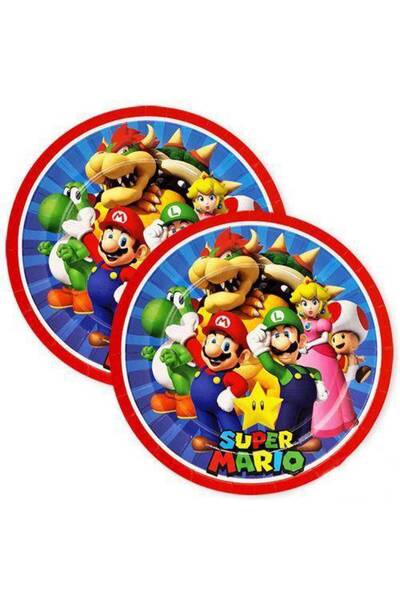 Parti Dükkanım Süper Mario Tabak 8 adet