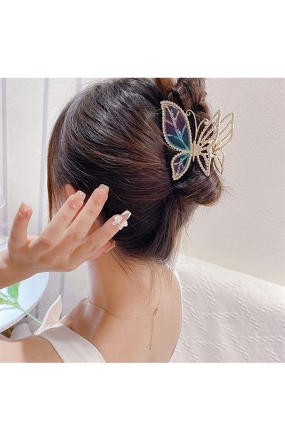 ella'nın çarşısı Μεταλλική πόρπη με πέτρα σε σχέδιο πεταλούδας.