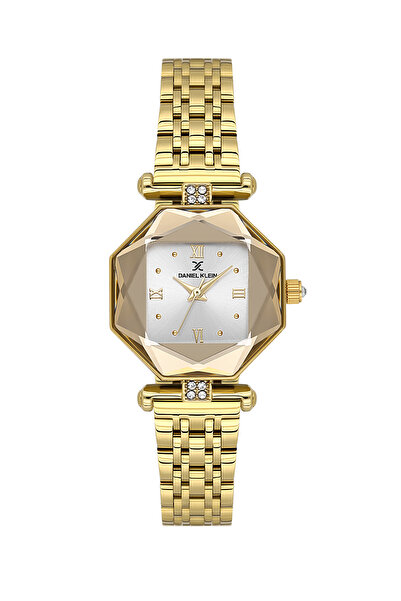 Daniel Klein ساعة نسائية فاخرة من الفولاذ المقاوم للصدأ مطلية بالذهب DK.6.141...